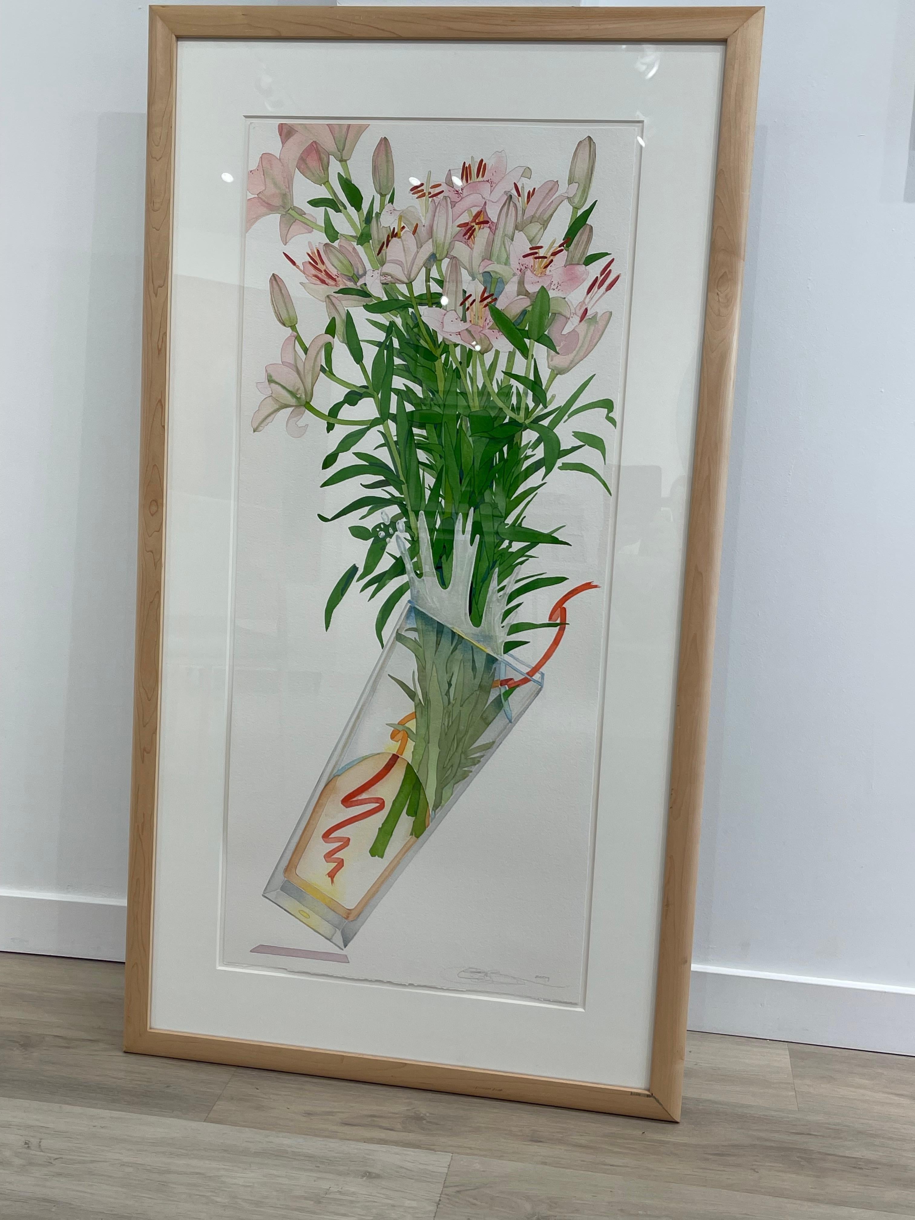 Beschwipste Lilien – Painting von Gary Bukovnik