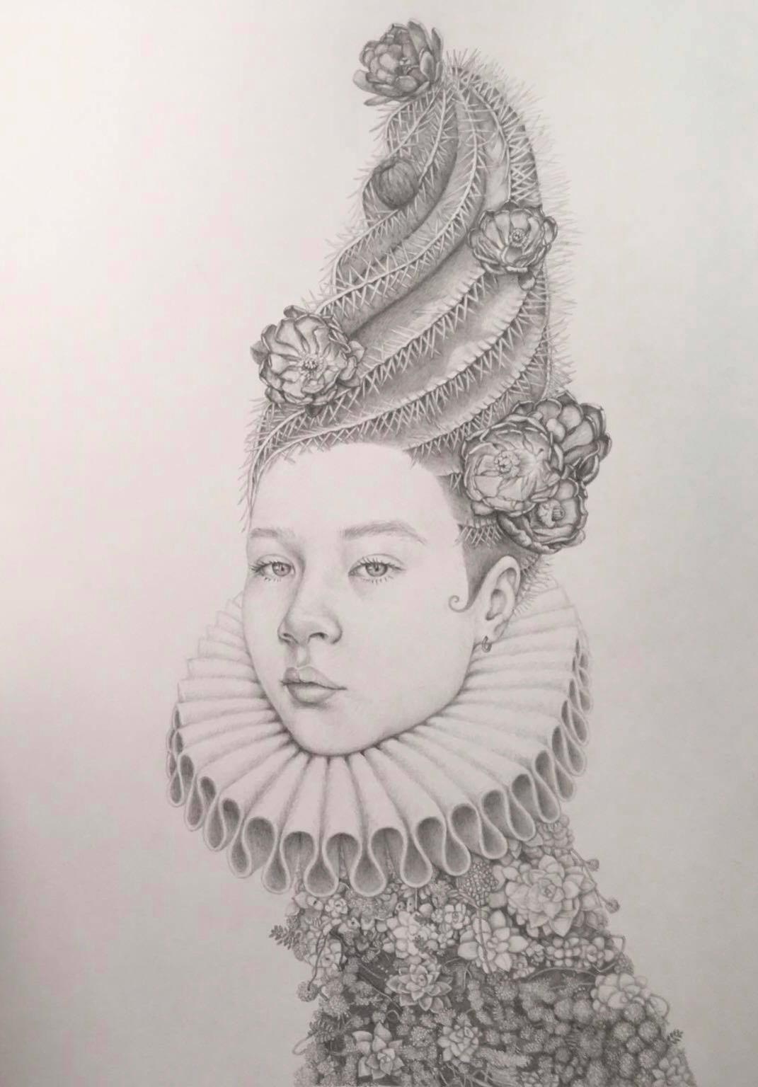Chikako Okada Figurative Art - Infanta Primavera, 2019
