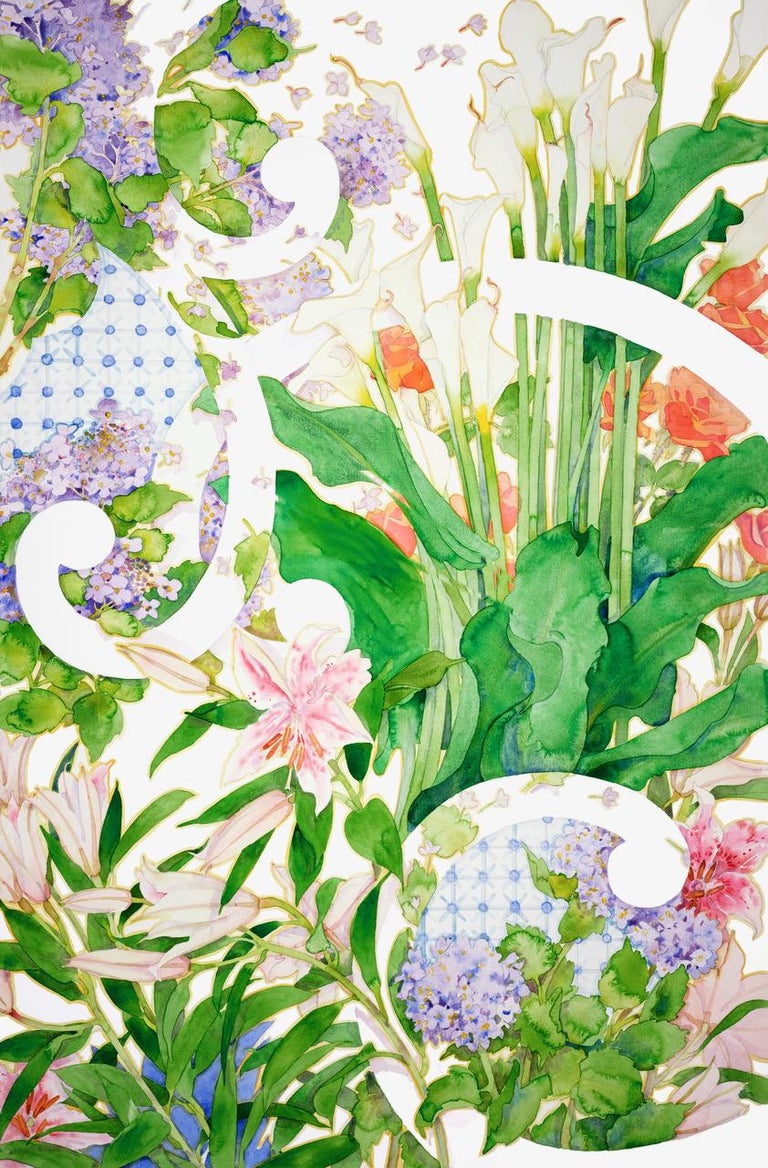 美品　洋書　Flowers：ゲイリー・ブコヴニク　Gary Bukovnik 洋書 Flowers：ゲイリー・ブコヴニク（絵画集：水彩画、版画）