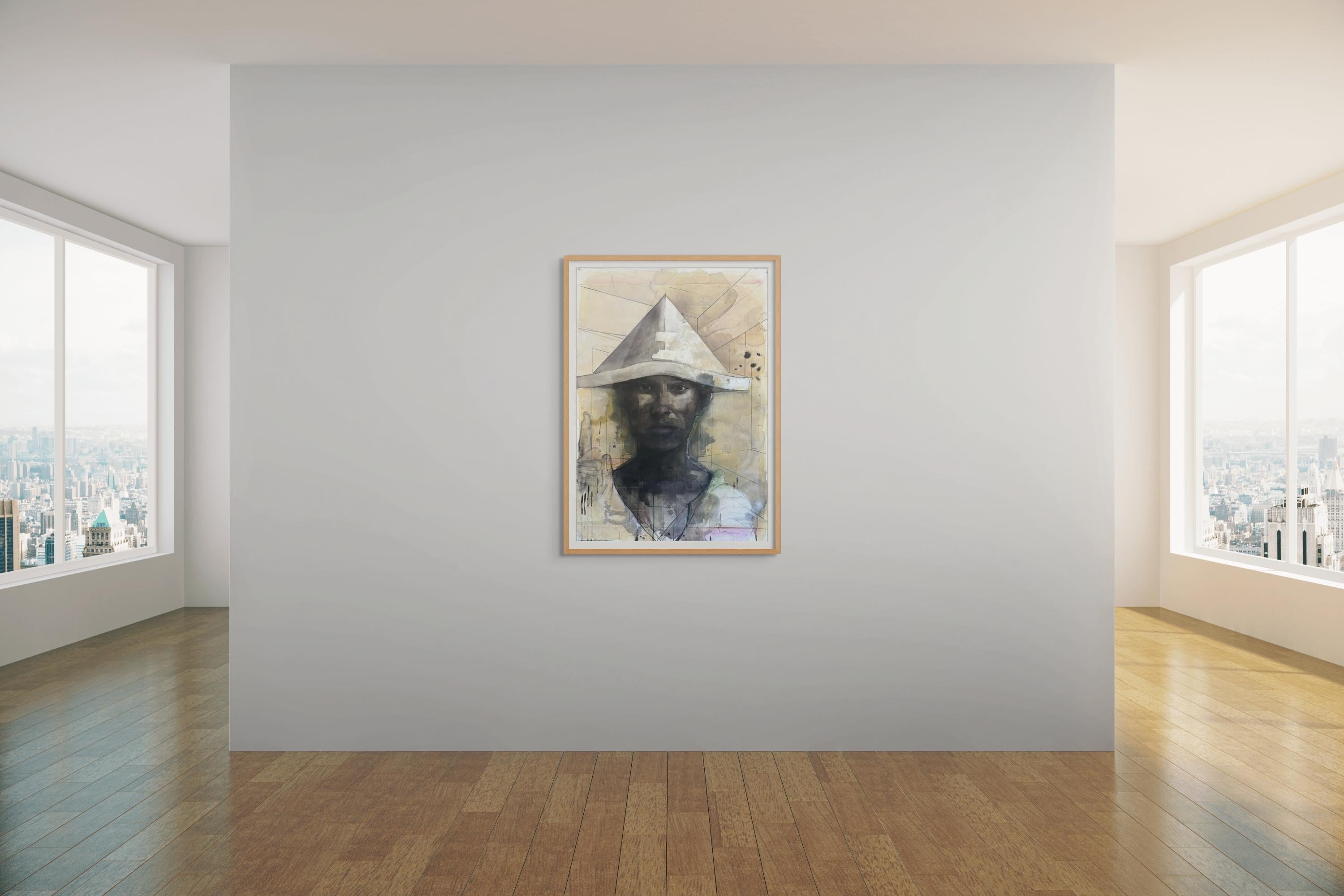 Die Evolution eines Porträts, Nr. 2 – Painting von Stephen Namara
