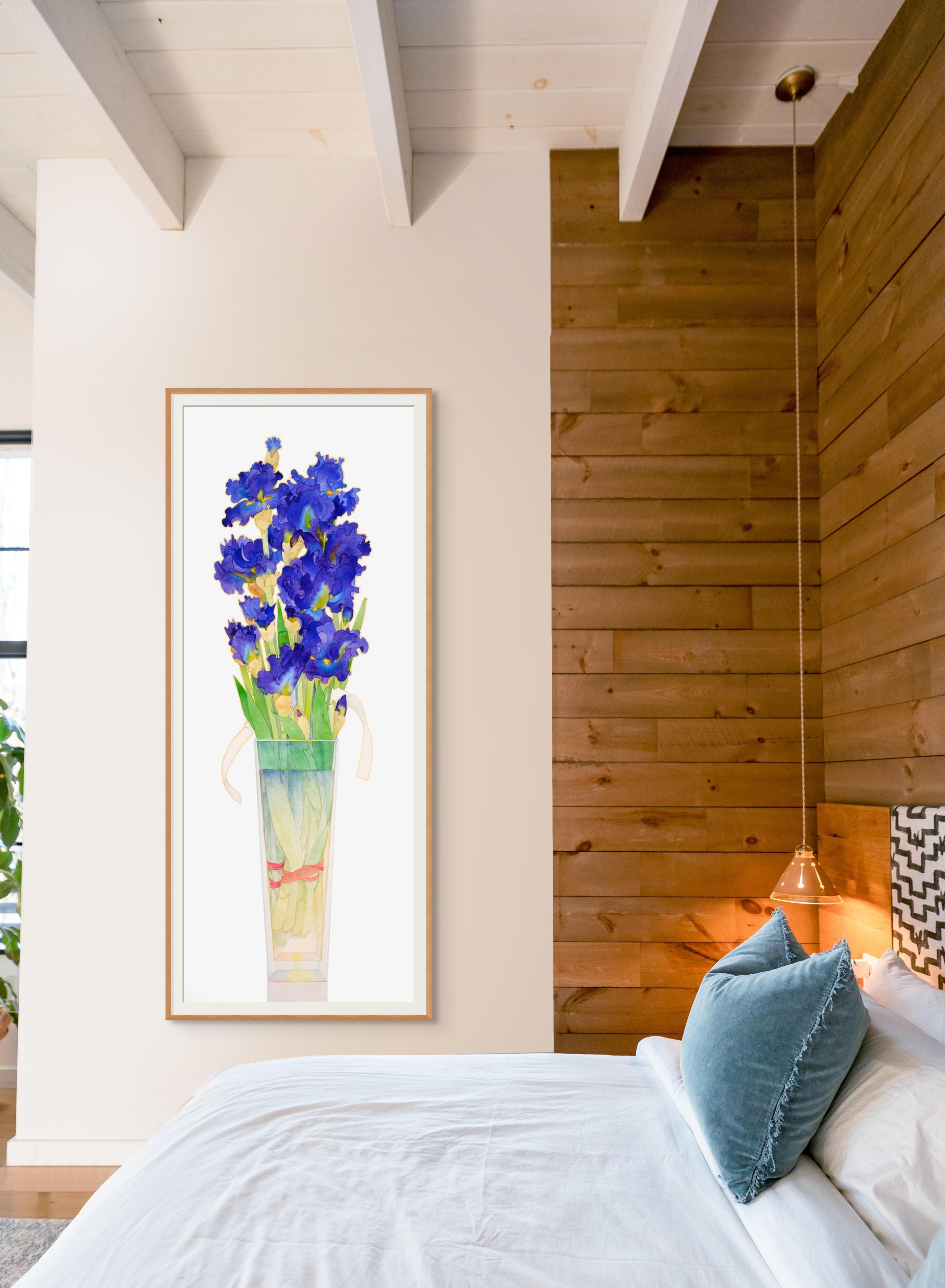 Large Blue Iris - Art de Gary Bukovnik