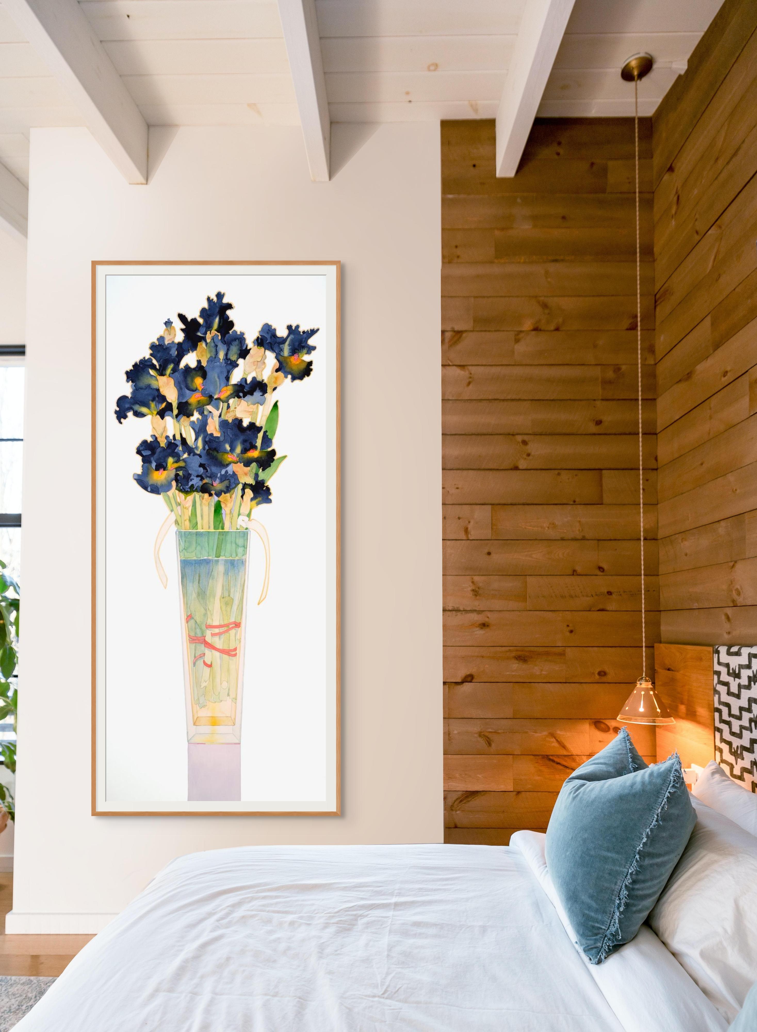 Large Indigo Iris - Art de Gary Bukovnik