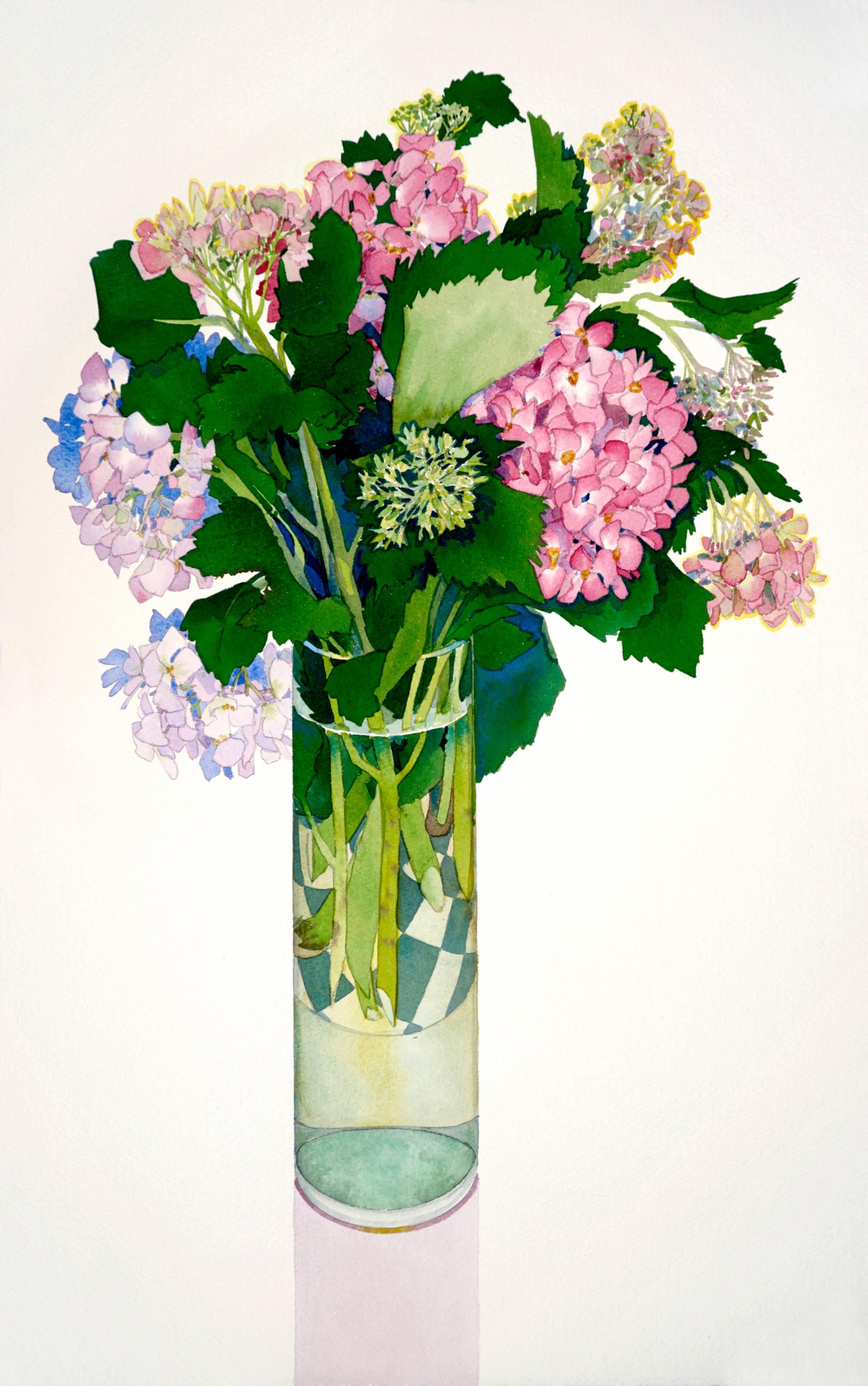Gary Bukovnik Still-Life - Cut Hydrangea / watercolor