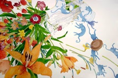 Flight / large watercolor - 40 x 60 inches