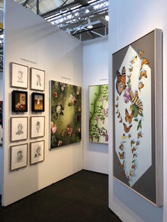 Infanta Dolor - graphite pencil drawing - woman with cactus and succulents