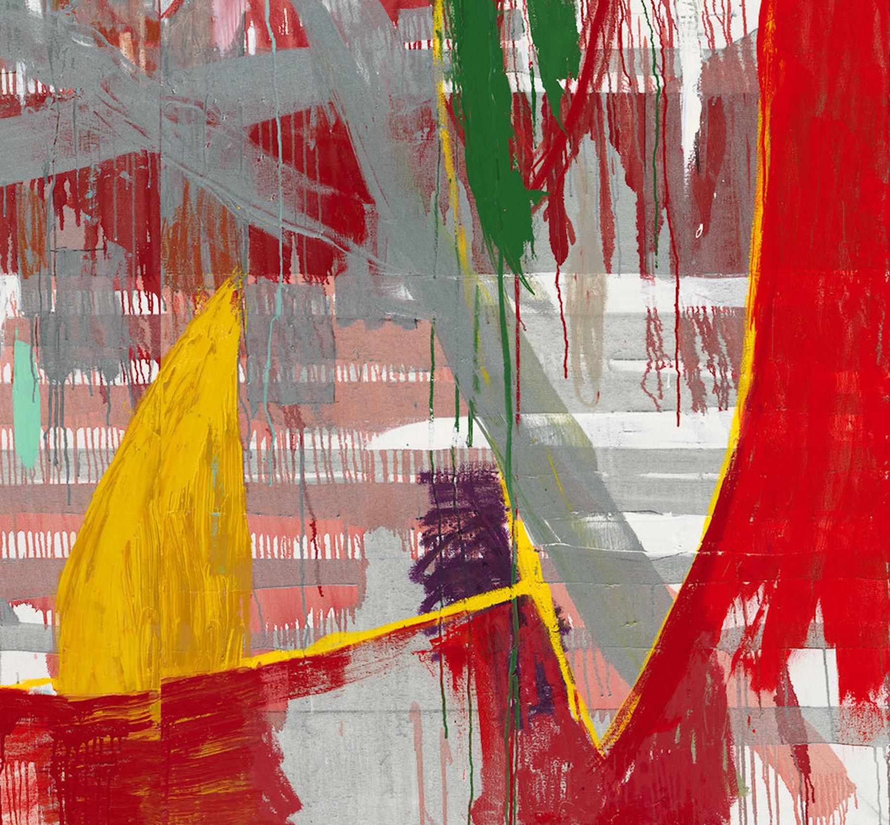 Roter Regen - abstraktes expressionistisches Diptychon in Mischtechnik  im Angebot 3