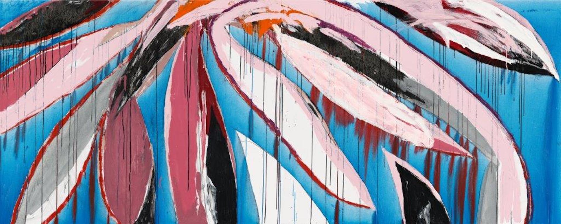 Javier Arizmendi-Kalb Abstract Painting - (De) Liro - abstract painting (diptych) oil on canvas 4x10 feet