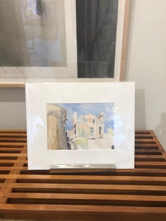 Dinan, France - watercolor, matted in archival sleeve