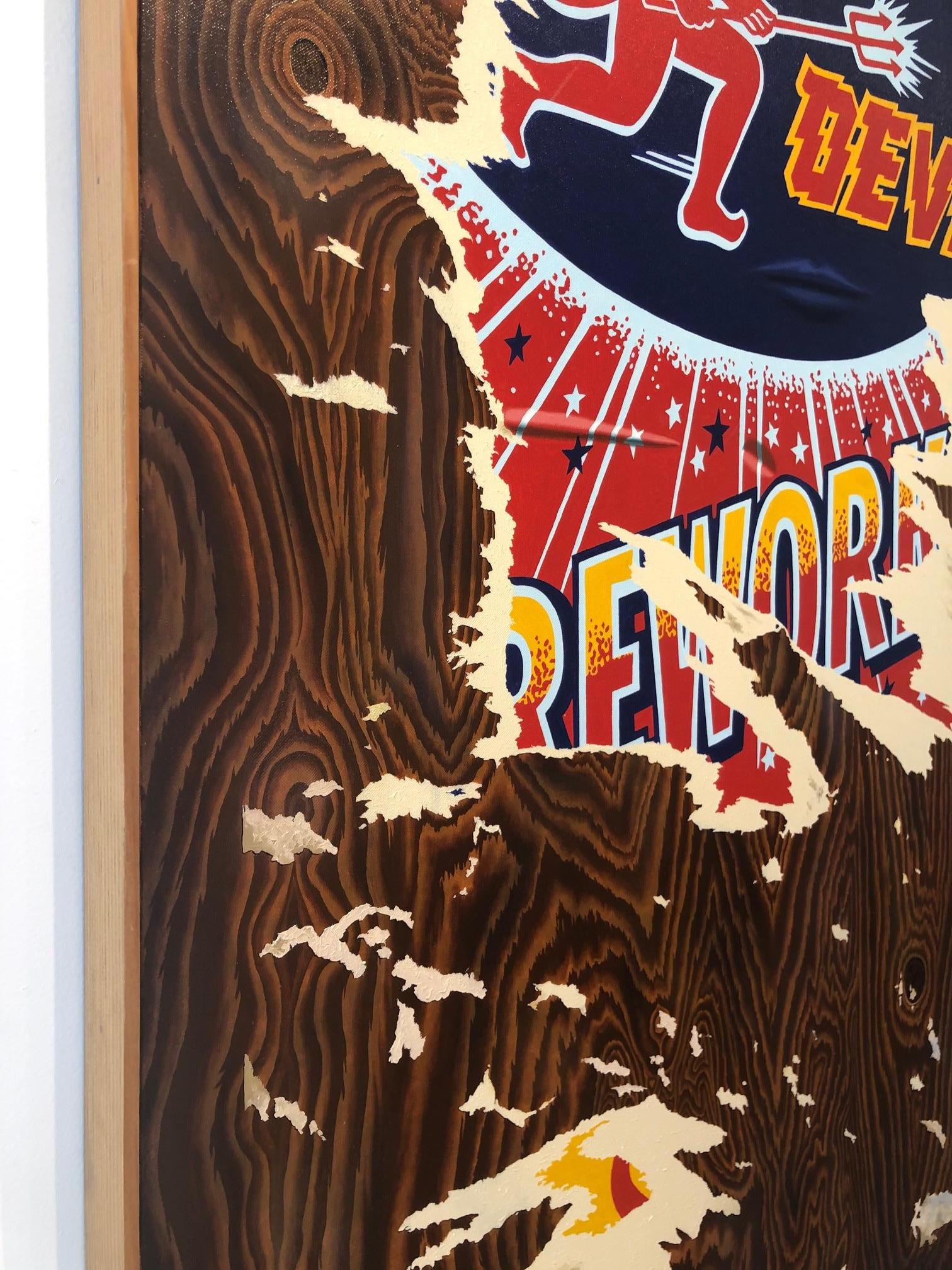 Affiche sur toile - huile sur toile - Noir Abstract Painting par James Torlakson