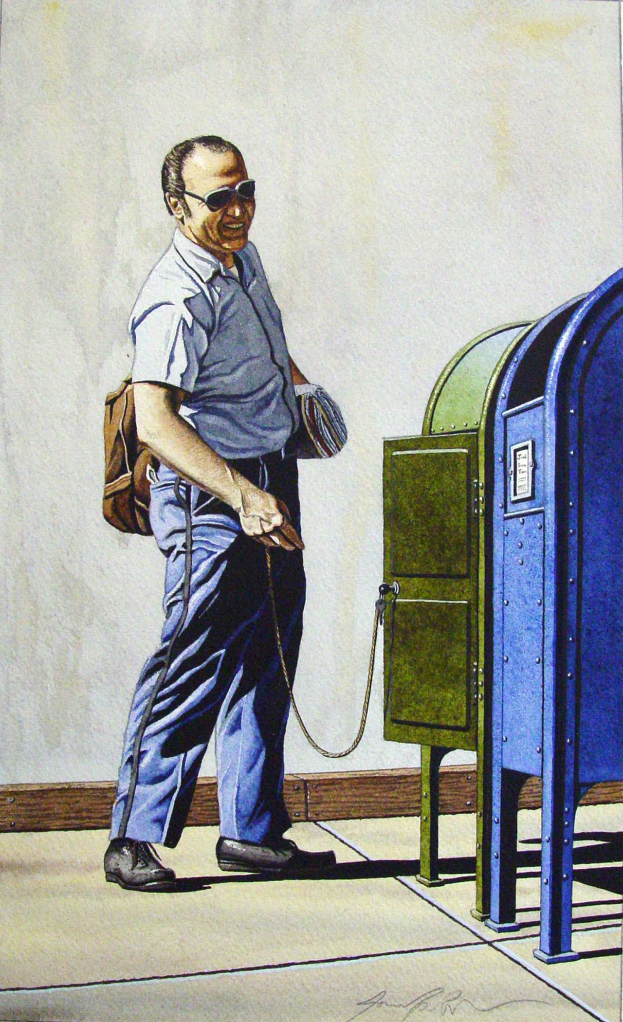Postman - original watercolor 