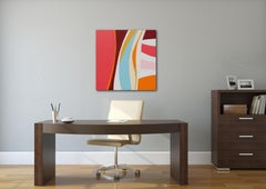 Calypso Abstract Oil Painting on Canvas, Contemporary, 36x36 Inches