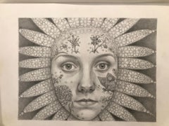 PARADISE SEEKER - Bleistiftzeichnung - aus Okadas Serie 'Neo Flower Children'.