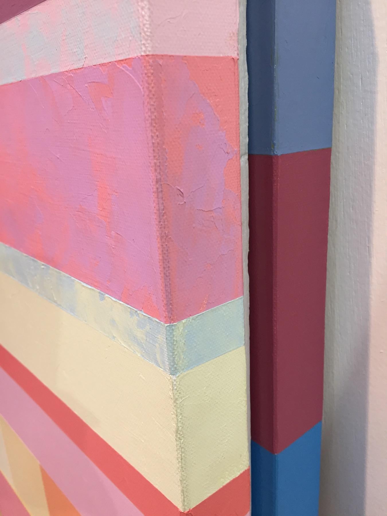 Artist Jill Keller Peters is a colorist whose abstract color-field oil paintings communicate ideas through color. By juxtaposing pure and vivid hues that speak to each other when combined, Keller Peters choreographs rhythm and space through a poetic