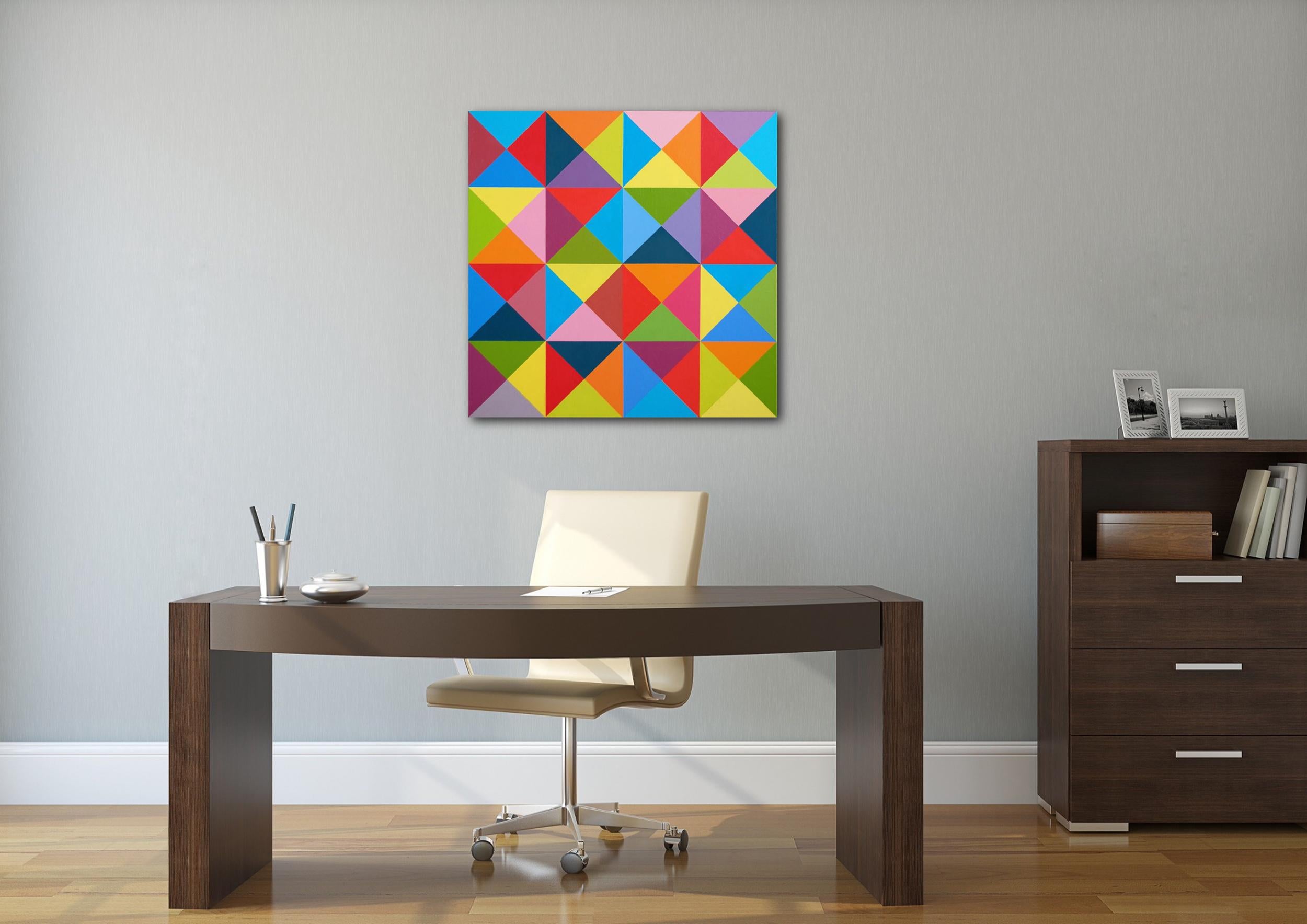Vivace“ – mehrfarbiges, lebendiges Ölgemälde (Zeitgenössisch), Painting, von Jill  Keller Peters