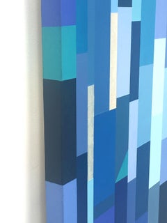 Presence - beautiful blue abstract painting