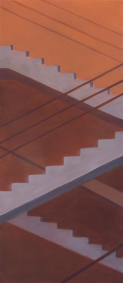 Ascendance - vertical staircase oil on canvas