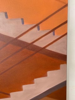 Ascendance - escalier vertical, huile sur toile