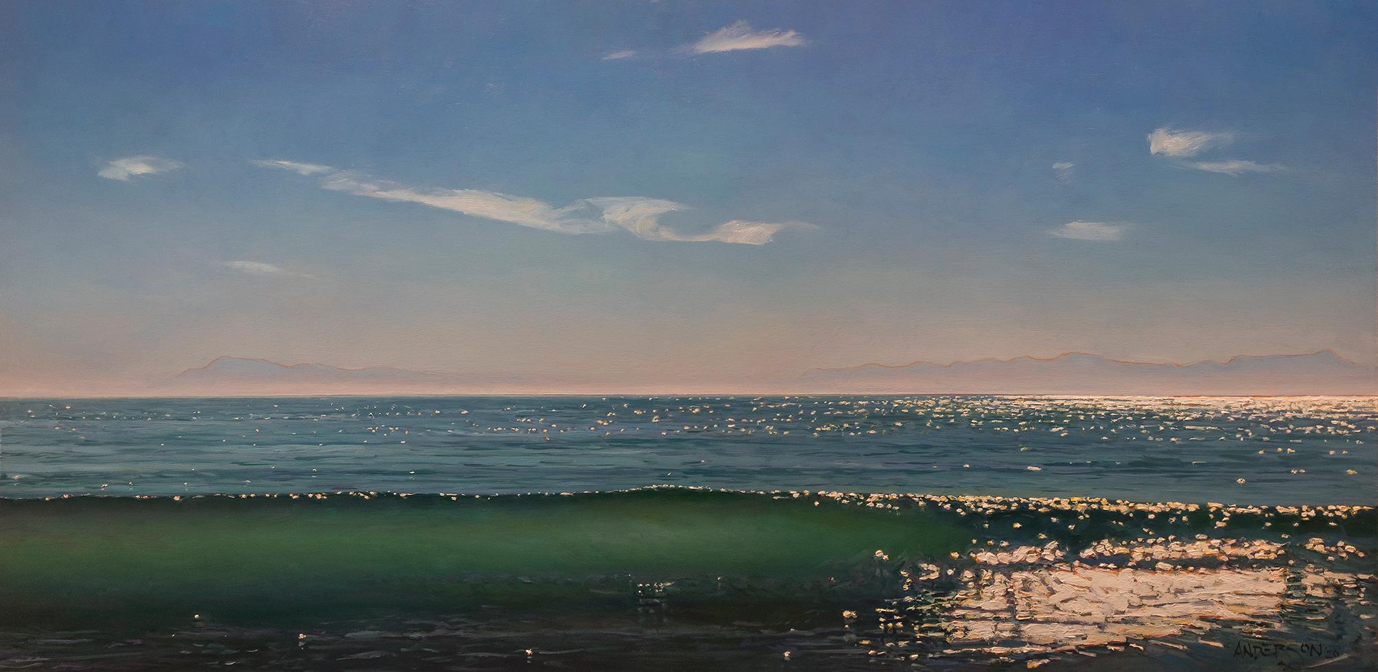 Brooks Anderson Landscape Painting - AD ASTRA (To the Stars) - surf / waves