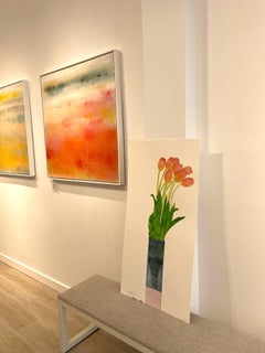 Tulipanes altos" acuarela a medida