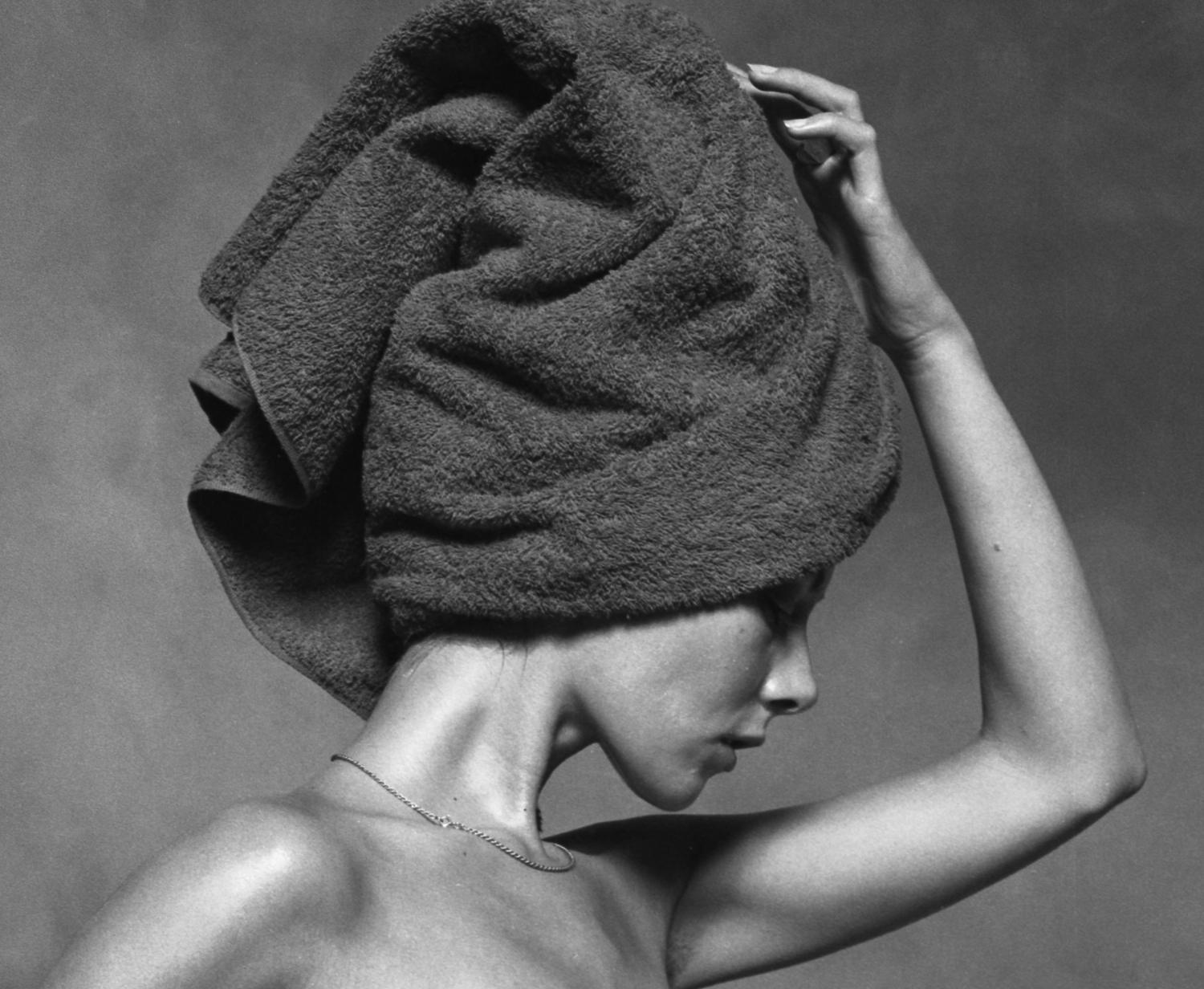 Nude For Harpers Bazaar - signed limited edition silver gelatin print - Photograph by Peter Rand 