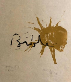 Holzschnitt Druck, „Bible“, biblische Szene, signierte kleine Auflage