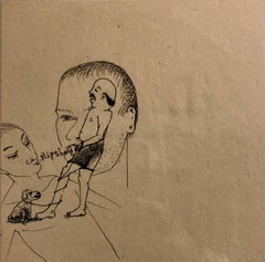 Aufwändige zeitgenössische surrealistische Cartoon-Zeichnung Humphrey + Coates