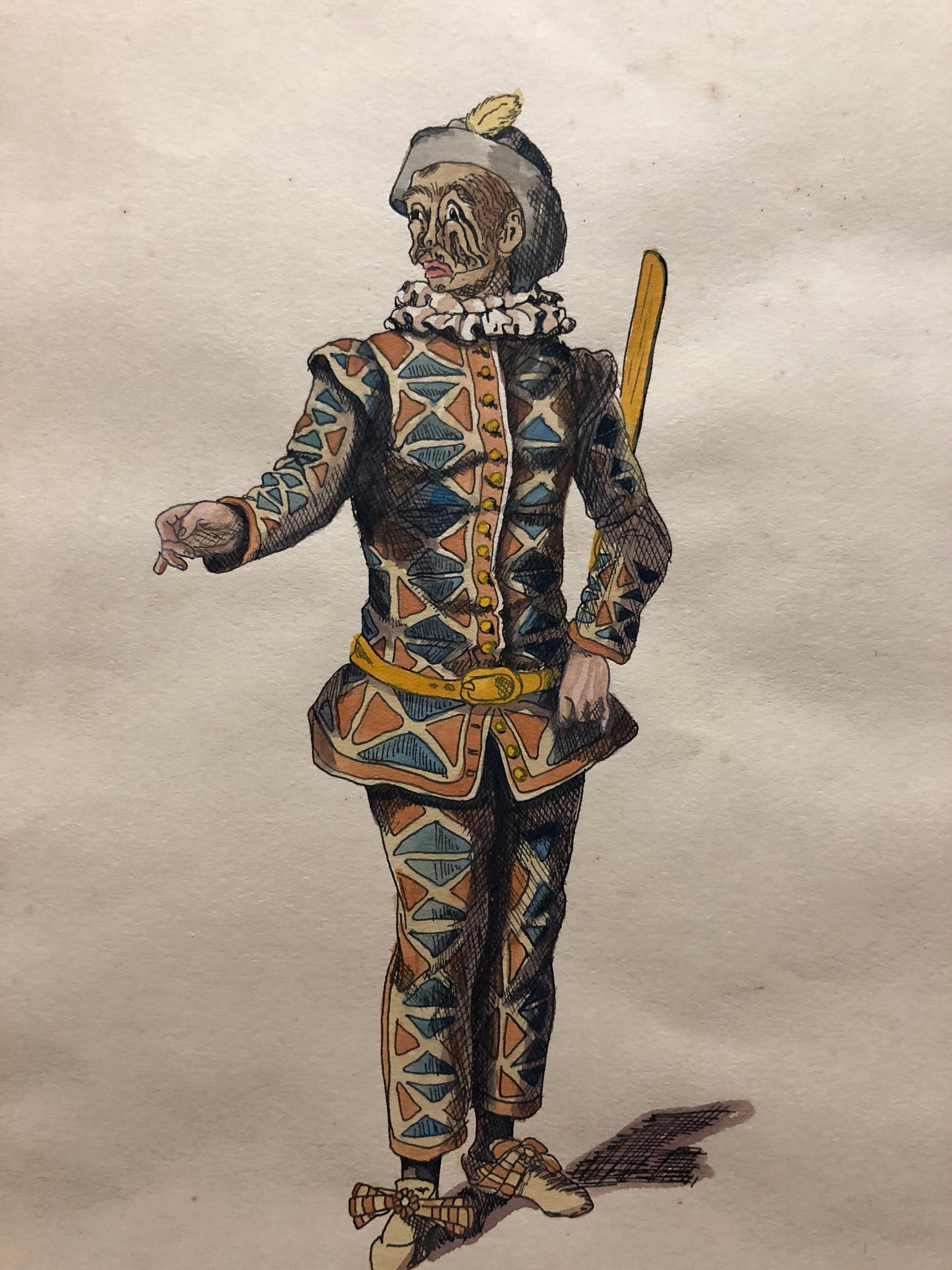jester costume drawing