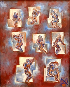 Matthias Alfen, sculpteur allemand, peinture expressionniste abstraite moderne Psychogramme