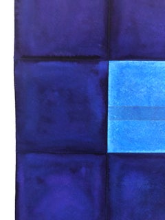 Korean Abstract Minimalist Color Gouache Painting LA Woman Artist MInimalism