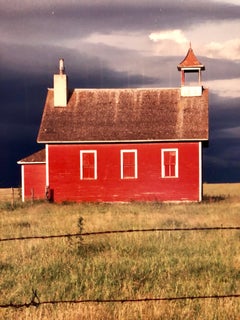 Everts Township Schoolhouse, Summer. Large Panoramic Color Photograph Signed