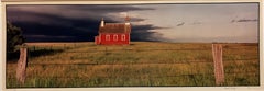 Everts Township Schoolhouse, Summer. Large Panoramic Color Photograph Signed 