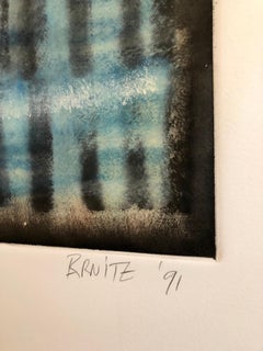 1990's Monotype Painting California Pop Art Abstract Expressionist Monoprint