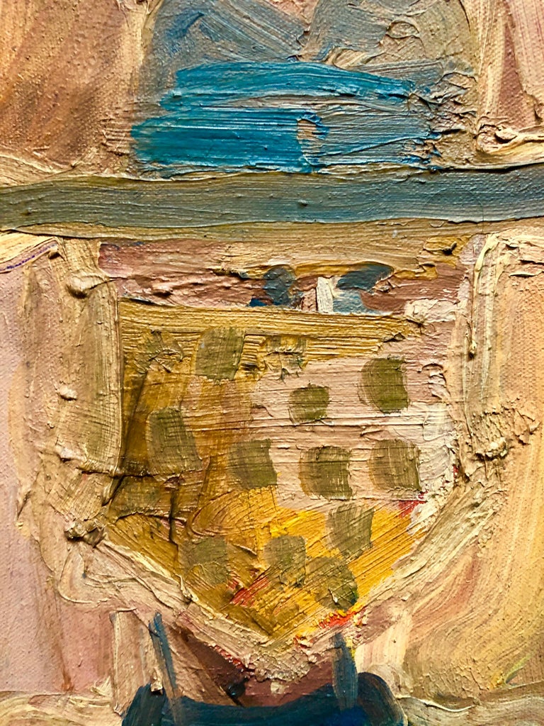 Patricia Sloane Abstract Expressionist Pop Art Oil Painting Cowboy