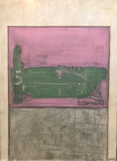 Arte cubana Pittura ad olio astratta Serie di stringhe dell'astrazione latino-americana degli anni '70