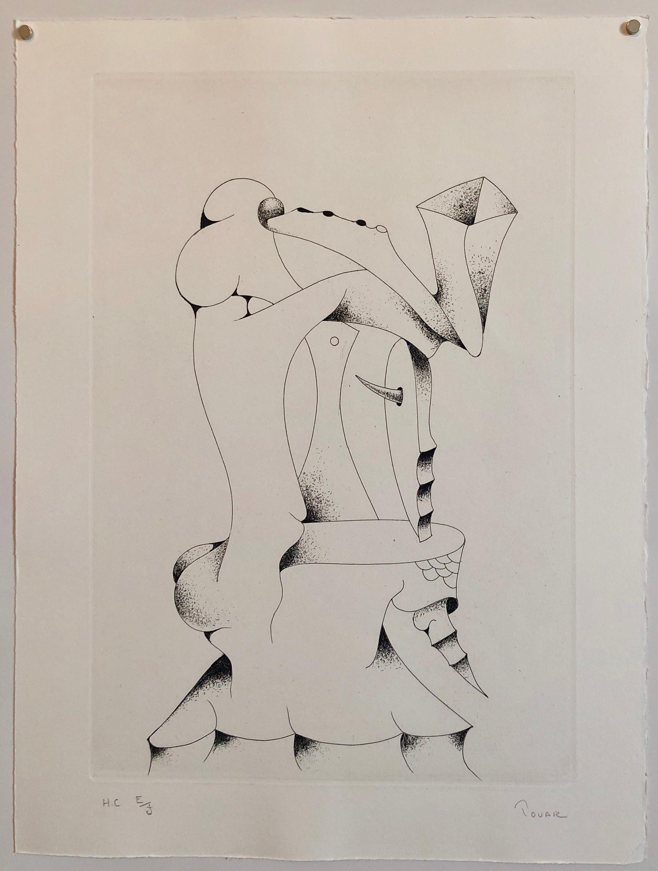 Fine drypoint etching from very small Roman Numeral edition of 10. Hand signed by pencil and hand numbered. They are all abstract some have a distinct erotic quality to them similar to Max Ernst or Salvador Dali.
Ivan Tovar Artist, Painter, graphic