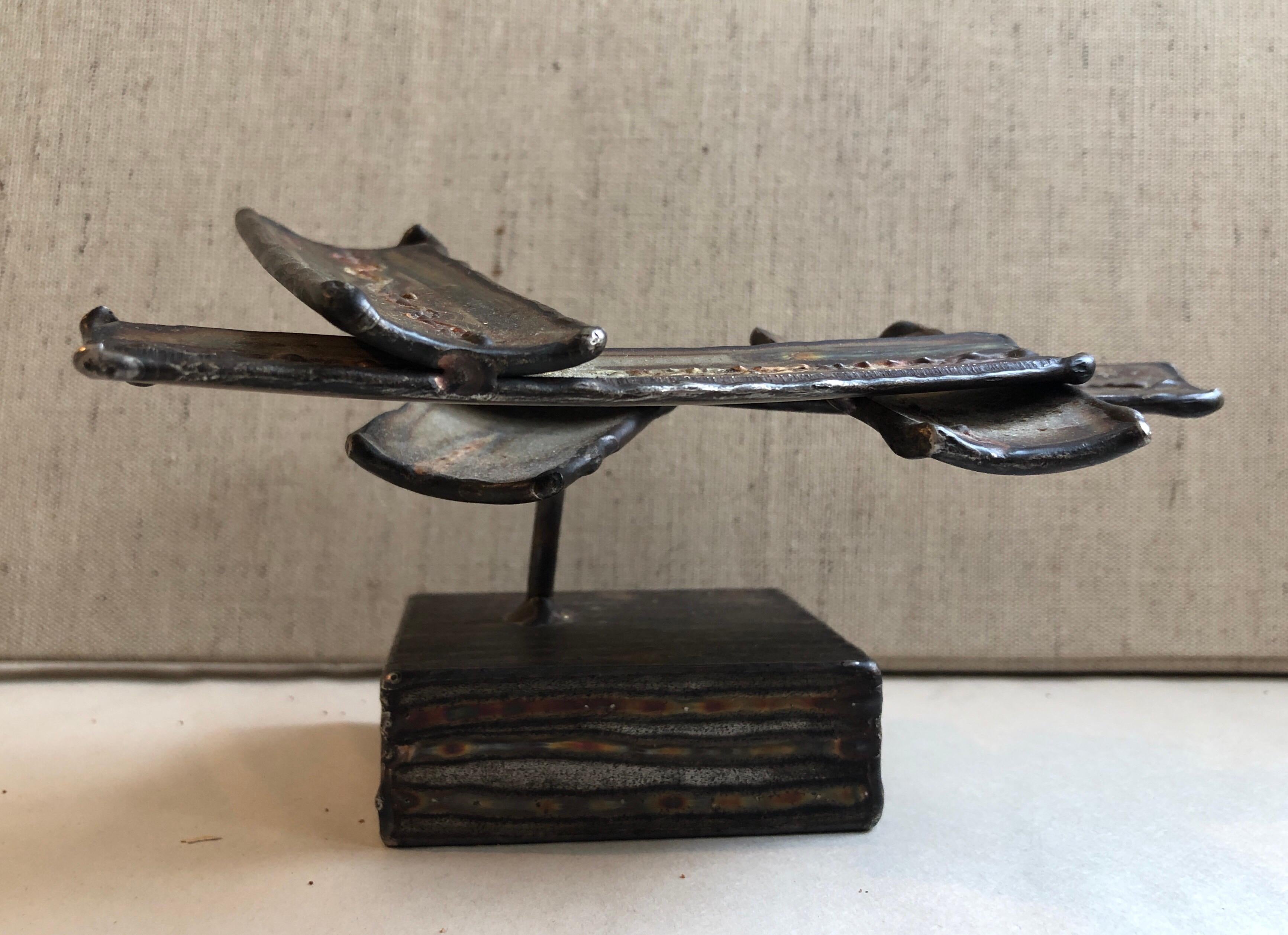 Brutalistische Skulptur aus geschweißtem Stahl aus den 1970er Jahren von George Kafka, modernistischer Künstler aus Chicago 9