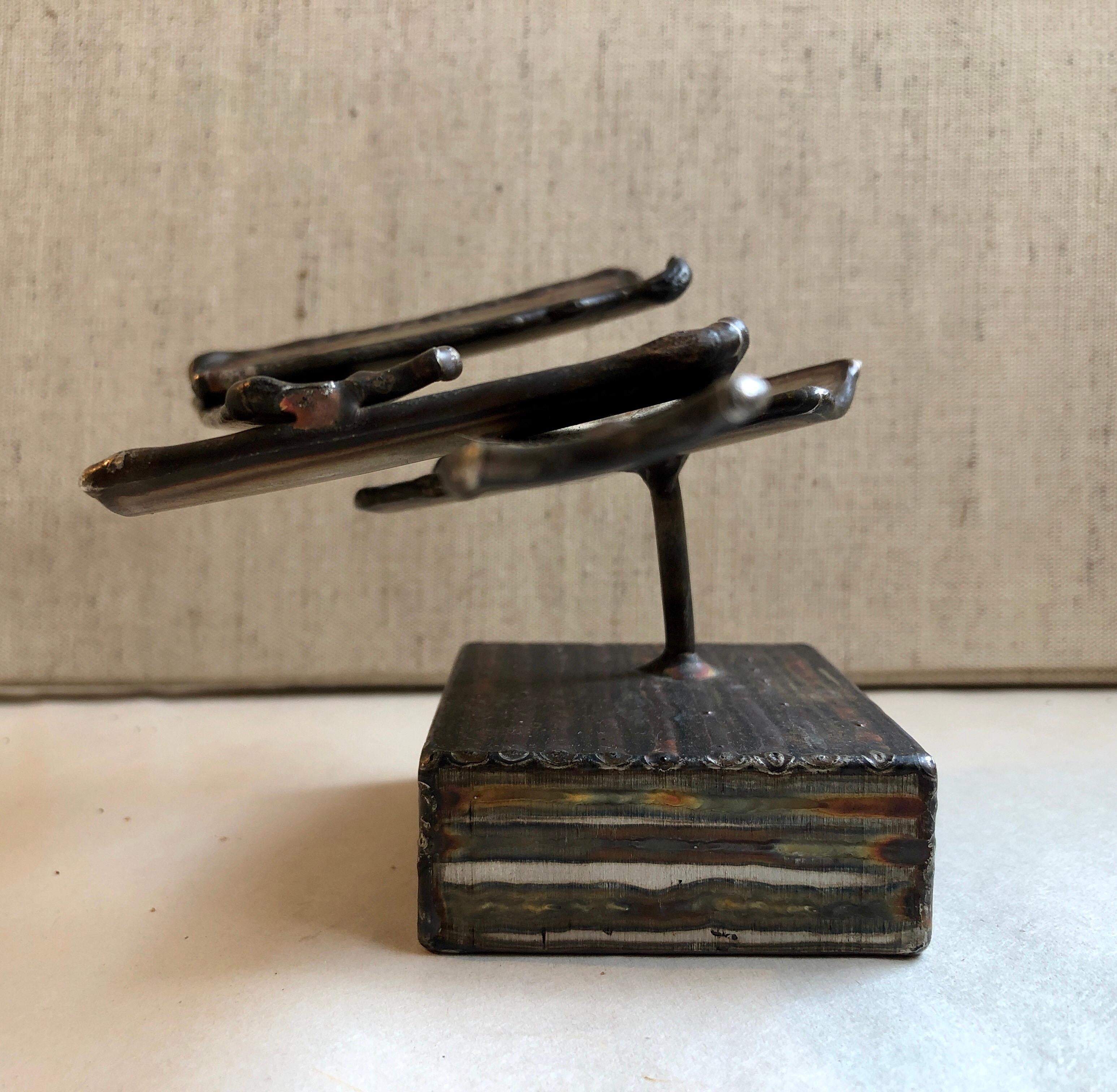 1970s Brutalist Welded Steel Sculpture George Kafka Chicago Modernist Artist 8