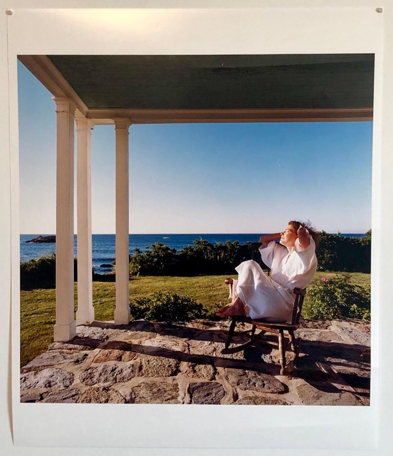 Woman in Bathrobe Large Format Flower Photo 24X20 Color Photograph Beach House For Sale 5