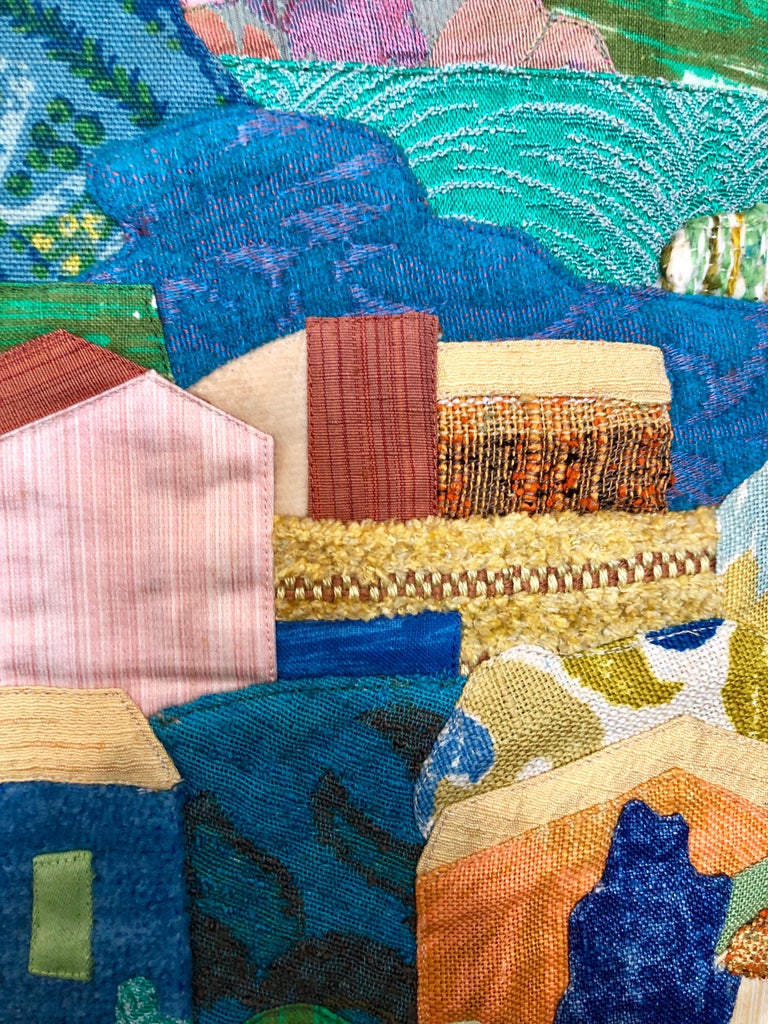 Antonio Sereix Codina Spanish Collage Fabric Tapestry Wall Hanging