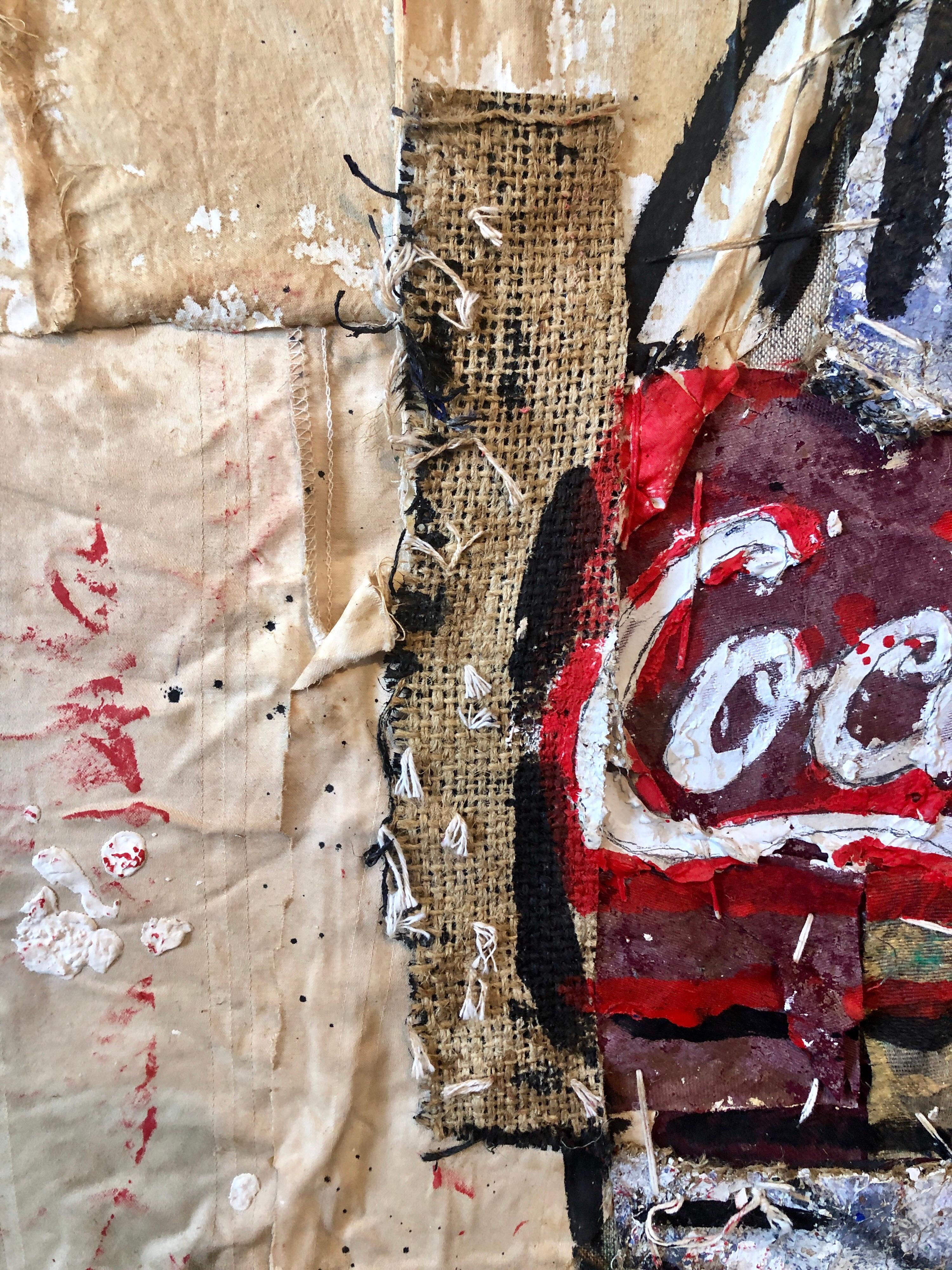 Original Mixed Media Oil Painting Coca Cola Bottle Notorious Chinese Art Forger 1