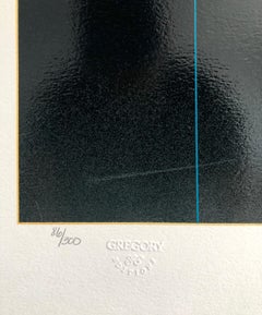 Pop Art Surreal Large Colorful Screenprint with Mod Balls of Color Serigraph