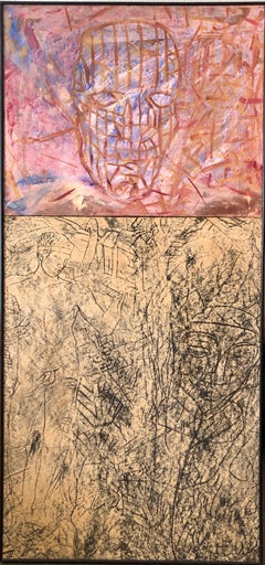 Post Conceptual Digital Artist Oil Painting Screenprint Diptych Joseph Nechvatal