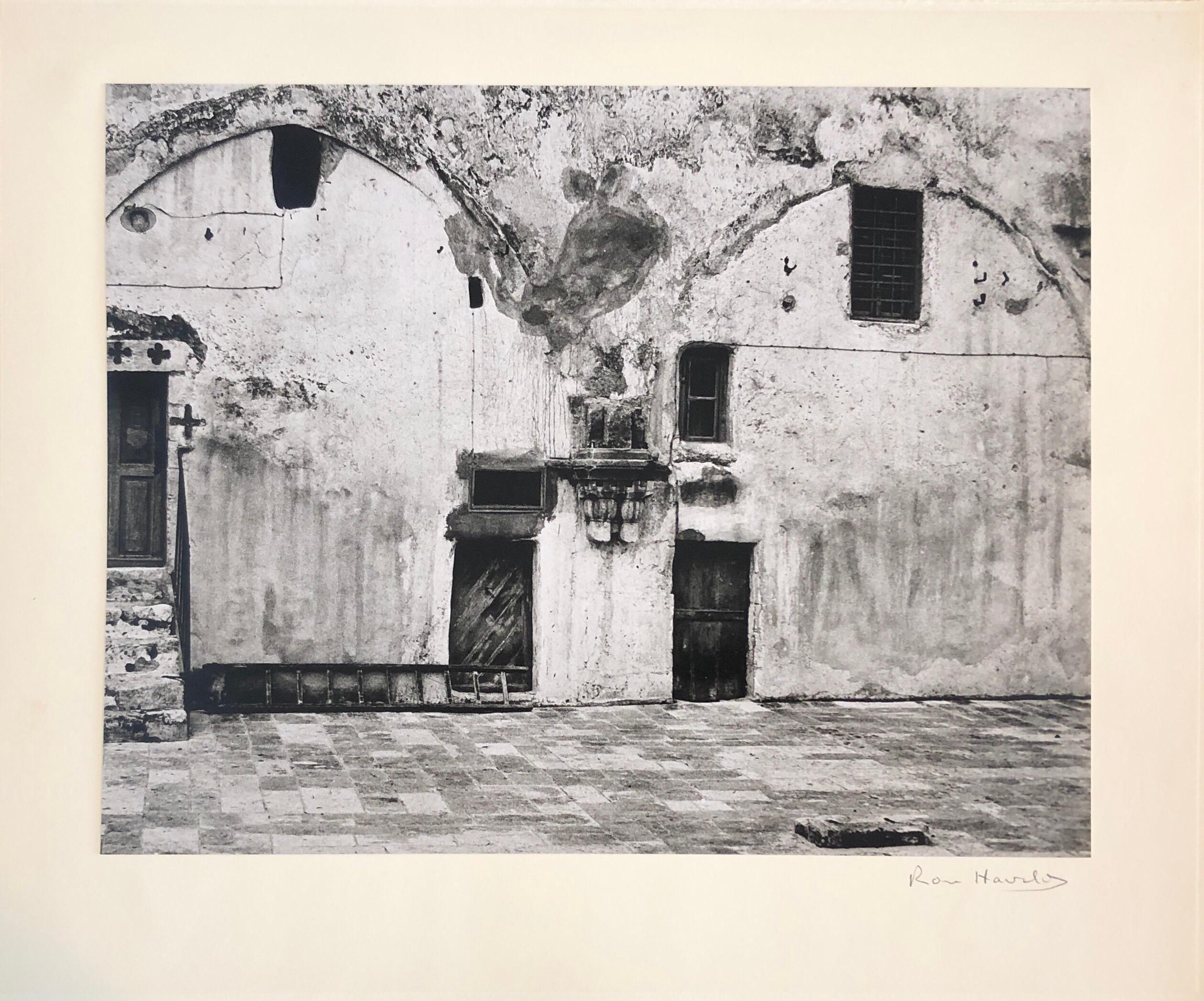 Vintage Silver Gelatin Photograph Wallscape, Jerusalem Architectural Photo 1