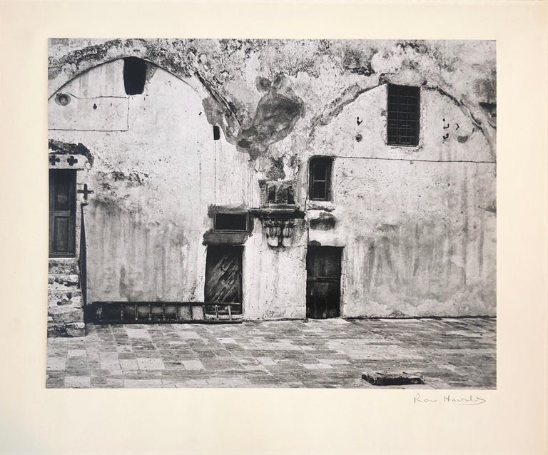 Vintage Silver Gelatin Photograph Wallscape, Jerusalem Architectural Photo For Sale 4