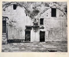 Vintage Silver Gelatin Photograph Wallscape, Jerusalem Architectural Photo