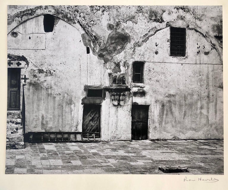 Ron Havilio Landscape Photograph - Vintage Silver Gelatin Photograph Wallscape, Jerusalem Architectural Photo