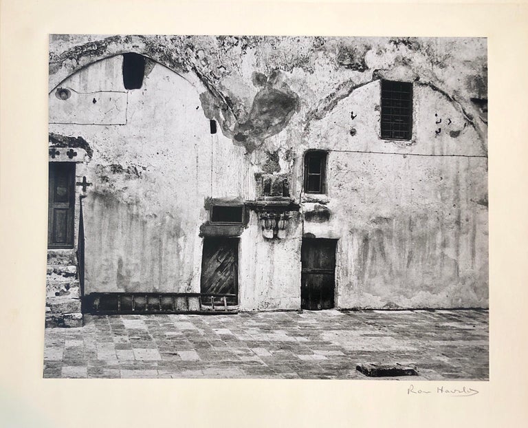 Vintage Silver Gelatin Photograph Wallscape, Jerusalem Architectural Photo For Sale 5