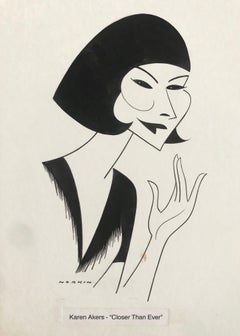 Karen Akers "Closer than Ever" Caricature Original Ink Drawing Cartoon Theater