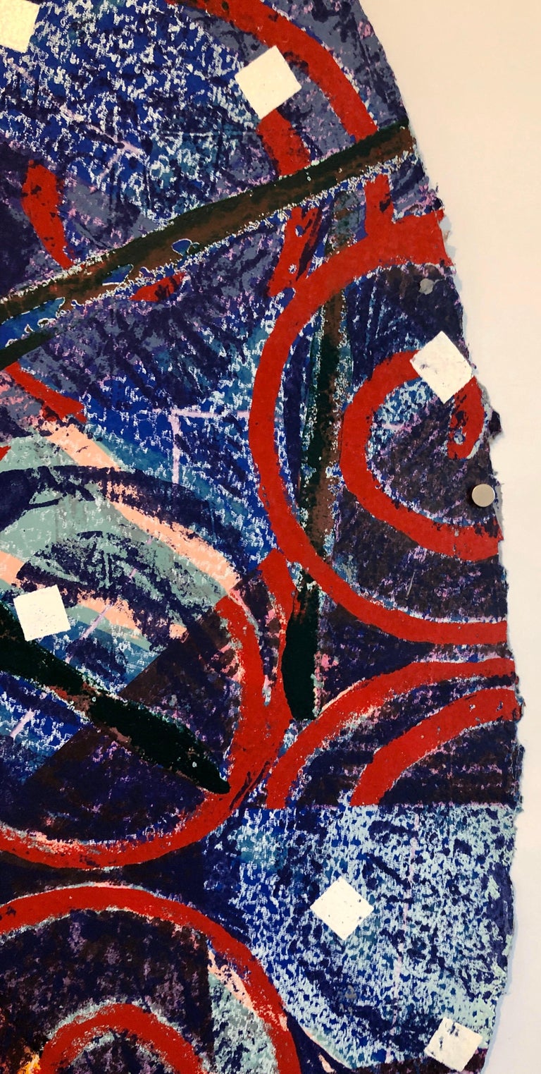 Sandy Kinnee - Abstract Modernist Colorful Mixed Media Art Screen-print ...