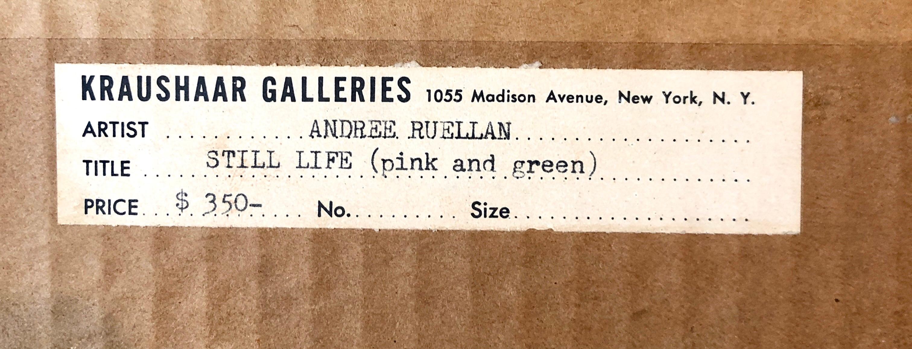 Andrée Ruellan (1905 – 2006) was an American artist whose realist work has modernist overtones and commonly depicts everyday scenes in American South and New York City. Born in Manhattan of French descent, she spent her youth there and in Paris and